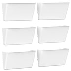 Gawerk Clear Acrylic Single Pocket, Plastic Hanging Wall Mount File Holder for Office Home (White, 6 Pack) - color: White, size: 6 Pack
