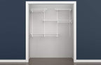 ClosetMaid ShelfTrack Wire Closet Organizer System, Adjustable from 4 to 6 Ft., With Shelves, Clothes Rods, Hardware, Durable Steel, White - color: White, size: 4 ft to 6 ft