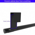 Cabinet Door Towel Holder, Over Cabinet Towel Bar, Stainless Steel Dish Towel Holder for Cabinet Door Kicthen Towel Rack, Matte Black 2 Pack - color: Black - 2 Pack