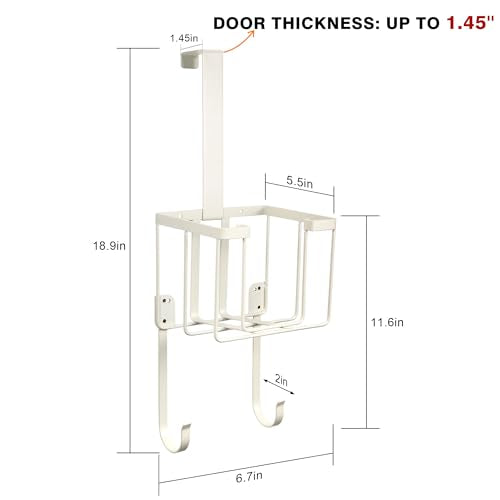 ORLESS Over The Door/Wall Mount Ironing Board Hanger, Laundry Room Iron and Ironing Caddy Board Storage Holder White - color: Regular White