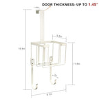 ORLESS Over The Door/Wall Mount Ironing Board Hanger, Laundry Room Iron and Ironing Caddy Board Storage Holder White - color: Regular White