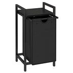 LAATOOREE Laundry Hamper, Two-Color Laundry Basket with Removable Laundry Bag and Top Shelf, Clothes Hamper for Samll Space,Laundry Room, Bedroom, Bathroom - style: 1bag-Rustic Brown
