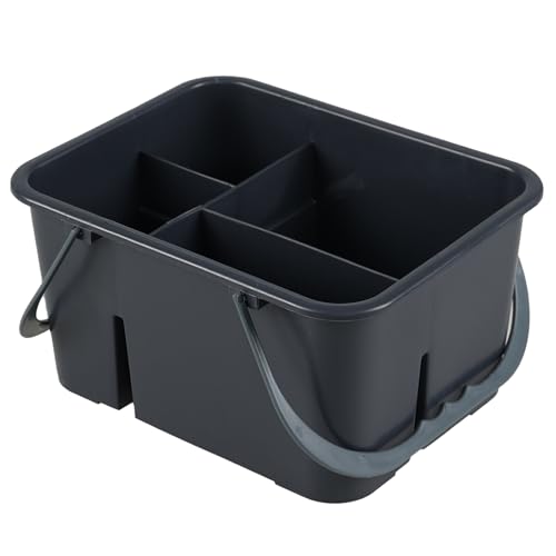 Plastic Cleaning Caddy with Handle, Portable Plastic Storage Caddy Organizers, Gray, F