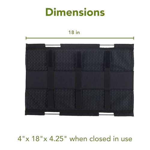 PERFECT POSTURE Mini Mesh Cable Organizer – Clamp-Mounted Under Desk Cable Management System, Flexible Mesh & Standing Desk Compatible – Black, 19” (1-Pack) - color: Black, size: 19" 1 Pack