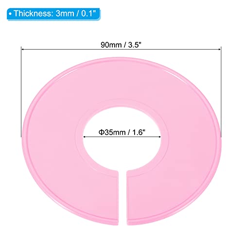 PATIKIL Clothes Dividers, 12 Pack Closet Clothing Rack Size Dividers Blank Labels Sorting Round Separator for Closet, Pink - color: Pink