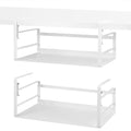 Nxconsu 2 Pack Under Shelf Storage Organizer, Adjustable Knob-Lock Hanging Basket for Kitchen Cabinet Pantry Cupboard Desk, Heavy Duty Metal, 30LB, White, Large(16.41" W×9.84" D, Interior H 4.88") - size: Large – 16.1" W