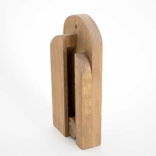 Lehman's Amish Handcrafted Broom Holder, Wall-Mount Wooden Storage Solution for Corn Brooms, Fireplace Brooms and More, Stained Finish - color: Stained