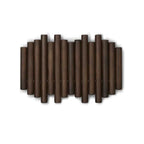 Umbra Picket Rail Hook Coat Rack, Aged Walnut (Pack of 3) - color: Walnut, size: 5-Hook (Pack of 3)