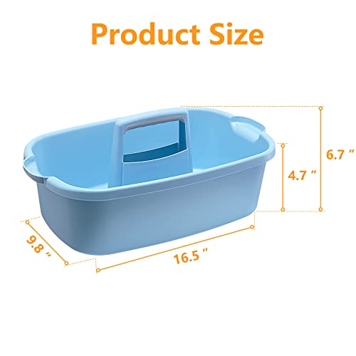 Goderewild Multi-Purpose Plastic Cleaning Caddy with Handle, Shower Caddy Organizer/Storage Basket/Totes Portable for Bathroom Supplies, Cleaning Products, Under Sink Tool, Housekeepers (Blue) - color: Blue, size: 1 Pack