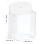 4 Pcs Remote Control Holder Wall Mount, TV Controller Holder, Self Adhesive Remote Holder, Wall Pen Holder Storage Accessories for Home Office School（Clear） - color: Clear&4Pcs
