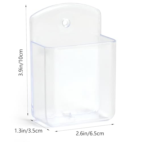 4 Pcs Remote Control Holder Wall Mount, TV Controller Holder, Self Adhesive Remote Holder, Wall Pen Holder Storage Accessories for Home Office School（Clear） - color: Clear&4Pcs
