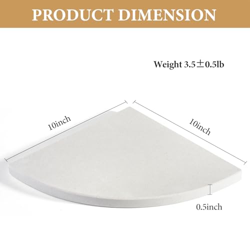 Koville Natural Marble Corner Shower Shelf for Bathroom, 10'' Polished Marble Corner Shelves, Wall Mounted Stone Corner Shower Caddy, No Drilling Adhesive Shelf - White Cliff (No Glue Included) - color: White Cliff, size: 1-Layer