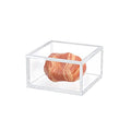 AITEE Acrylic Box with Lid, Clear Cube Display Case, Multi-Purpose Box Square Container for Holding Staples, Highlighters, Adhesive Tape, Paper Clips, Stamps, Display in Office or Home (Medium) - size: Medium