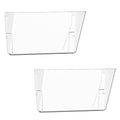Gawerk Clear Acrylic Single Pocket, Plastic Hanging Wall Mount File Holder for Office Home (Clear, 2 Pack) - color: Clear, size: 2 Pack