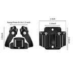 6PCS Broom Holder Wall Mount Stainless Steel Mop Wall Mount Bracket Fixed Hook Storage Mop Clip Garden Tool Holder Wall Mount for Kitchen Bathroom Garage Storage Black
