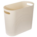 rejomiik Small Trash Can, 3.5 Gallon Slim Garbage Can Plastic Waste Basket with Handles Container Bin for Narrow Spaces Bathroom, Bedroom, Kitchen, Office at Home, Cream - color: Cream, size: 1 pack