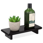 Acrylic Bathroom Counter Tray Stand, Kitchen Soap Holder Riser for Vanity Candle Plant Display, (1, Black-Small-8.6 x 3.6 x 1.5) - size: Black-Small-8.6 x 3.6 x 1.5