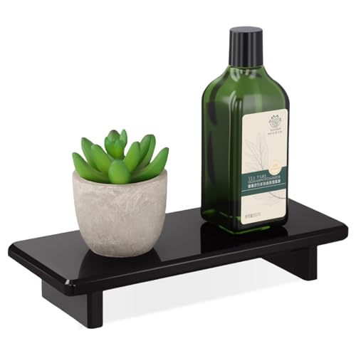 Acrylic Bathroom Counter Tray Stand, Kitchen Soap Holder Riser for Vanity Candle Plant Display, (1, Black-Small-8.6 x 3.6 x 1.5) - size: Black-Small-8.6 x 3.6 x 1.5