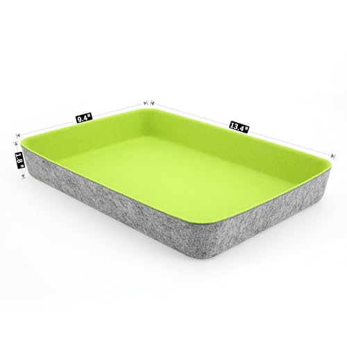 Welaxy 2-piece Office desk drawer organizer tray letter-size documents A4 paper book file Folder Holder storage bins (Green + Turquoise) - color: Green +Turquoise