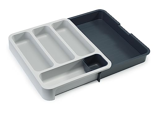 Joseph Joseph 85042 DrawerStore Expandable Cutlery Tray, Gray