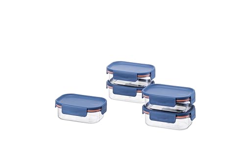 LocknLock Modular Plus Airtight Food Storage Containers, 10-Piece Set, BPA-Free, Modular Stacking, Tritan, Navy - color: Navy, size: 10 set (5 containers & 5 Lids)