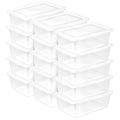 Sterilite 15-Pack Storage Box, Clear Plastic Storage Container Bins with Lids, 12 Quart - Heavy-Duty Organizing Containers for Closet, Bathroom, and Office - size: 12 Quart, style: 15