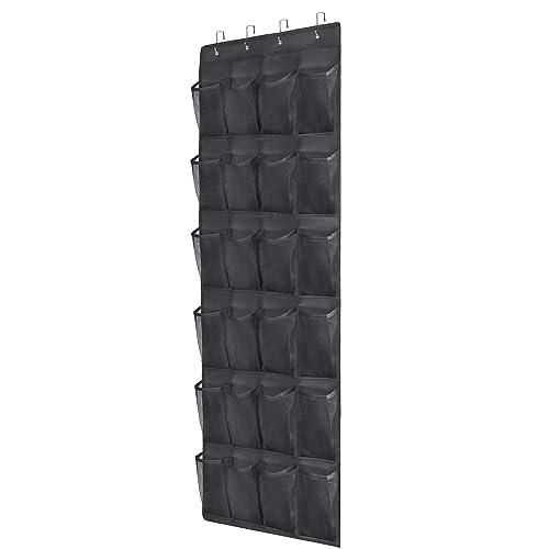 Over the Door Shoe Organizer 24 Extra Large Pockets Hanging Shoe Rack Holder for Closet Storage Hanging Shoe Organizer