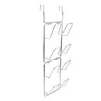 4 Tier Lid Organizer - No Drilling Wall Mounted Pot Cover Rack - Stainless Steel Lid Holder for Kitchen Cabinet