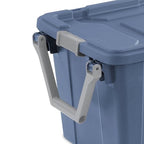 Heavy-Duty Wheeled Storage Totes, Blue Industrial Container with Latching Lid, 40 Gallon Capacity, 36.75x21.38x18 Inches, 2 Pack
