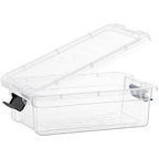Superio 2.3 Qt Clear Plastic Storage Bin with Lid, Non-Toxic, BPA Free, Odor Free, Organizer Storage Box, Stackable Plastic Tote for Home, Garage, School, and Office, X-Small - size: 2.3" x 2.3" x 2.3"