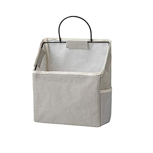 Fantasyon Wall Hanging Storage Bag, Waterproof Over The Door Closet Organizer Hanging Pocket Organizer for Bedroom, Bathroom, Linen Cotton (Gray) - color: 1pcgrey