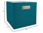 DII Poly-Cube Storage Collection Hard Sided, Collapsible Solid, Large, Teal - color: Teal, size: Large Square, 13x13x13"