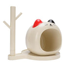 Cat Shaped Anti Slip Plastic Key Tray Lovely Organizer for Entryway Table, Easy to, for Hallways Bedrooms, 12.6x9.1x8.4in