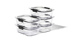 Rubbermaid Brilliance Meal Prep Containers, 2-Compartment Food Storage Containers, 2.85 Cup, 5-Pack, BPA-Free, Clear/Grey - size: 2.85 cup (10-Piece)