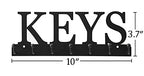 Lixgifts Key Holder Wall Mounted Key Hooks for Wall Decorative with 7 Hooks Black Metal Key Organizer Rack Hanger for Entryway, Front Door, Hallway, Office 10X3.7 inches