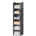 YOUDENOVA Hanging Closet Organizer and Storage, 6-Shelf Closet Hanging Storage Shelves, Grey - color: Grey