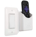 The No-Screwups Remote Control Holder by Mount Genie (White): Wall Mount with No Damaging Screws or Tape. Installs in Seconds on Any Light Switch. Great for TV, Ceiling Fan and Roku Remotes. - color: White