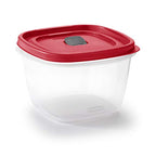 Rubbermaid Easy Find Vented Lid Food Storage Containers 7-Cup Red - color: Red, size: 7 Cup