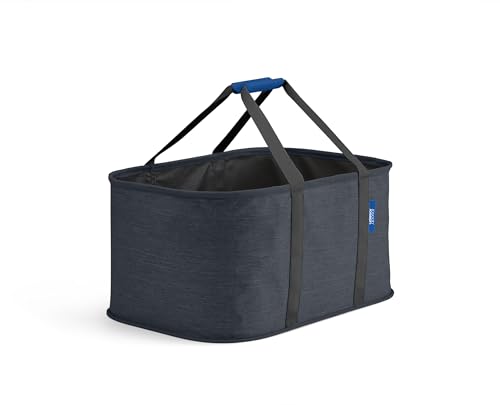 Joseph Joseph Hold-All, Collapsible 35L/9.25 Gallon Washing Laundry Basket Bag, Durable Fabric, Moisture Resistant - Carbon Black - color: Black, size: 35L