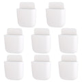 Tecbeauty 8 Pcs Remote Control Holder Self Adhesive Wall mounted Storage Box Phone Charging Pen Holder Organizer for Home Office School - style: 8pcs small remote control holder