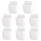 Tecbeauty 8 Pcs Remote Control Holder Self Adhesive Wall mounted Storage Box Phone Charging Pen Holder Organizer for Home Office School - style: 8pcs small remote control holder