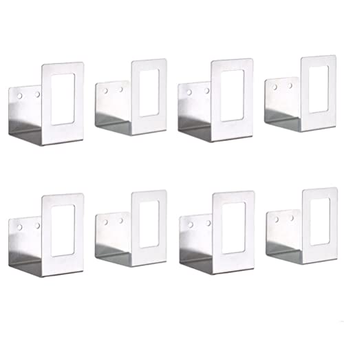 4 Pairs of Wall Mount Pot Lid Organizer, Adjustable Lid Holder,Cabinet Door Pan Lid Organizer Pot Hangers for Kitchen Wall Mount (Silver) - color: Silver