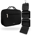 VANDEL Waterproof Hanging Toiletry Bag [TSA-Approved] Hanging Makeup Organizer Bag, Cosmetic Travel Bags for Women, Makeup Case Toiletries Organizer Hygiene Bathroom Shower Caddy - Black - color: Black