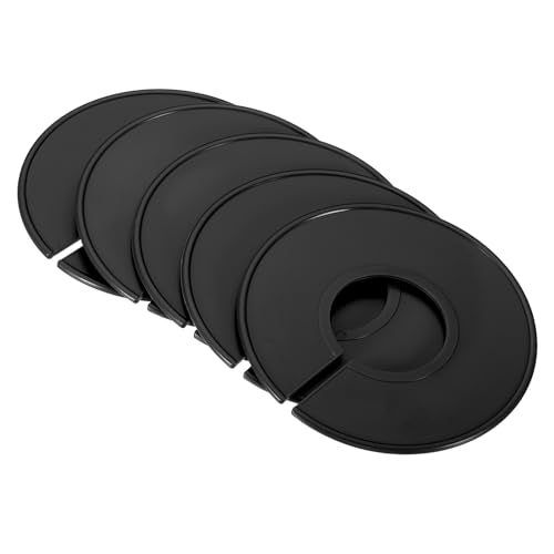 PATIKIL Clothes Dividers, 12 Pack Closet Clothing Rack Size Dividers Blank Labels Sorting Round Separator for Closet, Black - color: Black