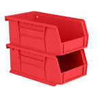 Hudson Exchange 7-1/2" x 4" x 3" Plastic Stackable Storage Bin and Hanging Container (Red, 1 Pack) - color: Red, size: 1 Pack