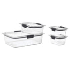 Rubbermaid Brilliance Leak-Proof Food Storage Containers with Airtight Lids