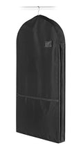 Whitmor Zippered Garment Bag with Pocket, Black - color: Garment Bag Black