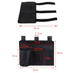 Bedside Storage Bag, Multiple Pocket Hanging Organizer with Adjustable Fasteners Space Saving Bedside Caddy for Bunk Hospital Beds Dorm Bed Rails