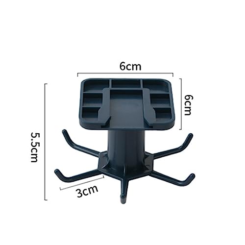 2pcs 360 °Rotation Utility Hooks,Under Cabinet Kitchen Hooks,Storage Shelf rv Must Haves,Nail Free Adhesive Kitchen Utensils Hanging Hooks for Kitchen Utensils/Tools/Towel/Knife(Black)