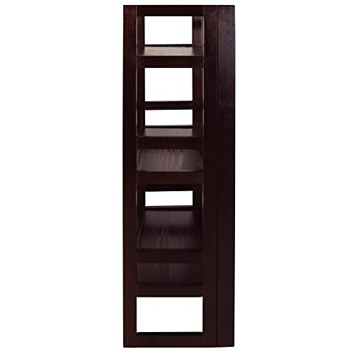 Casual Home 3-Shelf Folding Student Bookcase (20.75" Wide)-Espresso - color: Espresso